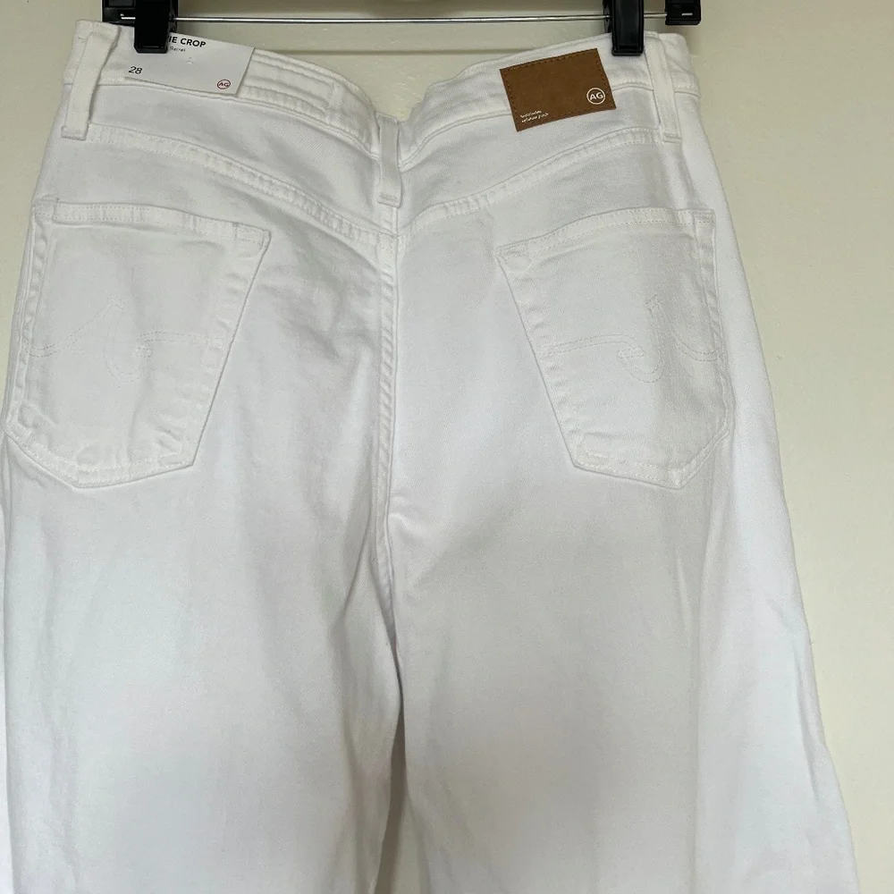 AG Jeans Hattie High Rise Raw Hem Ankle Barrel in Gallery White Size 28 - Picture 6 of 7